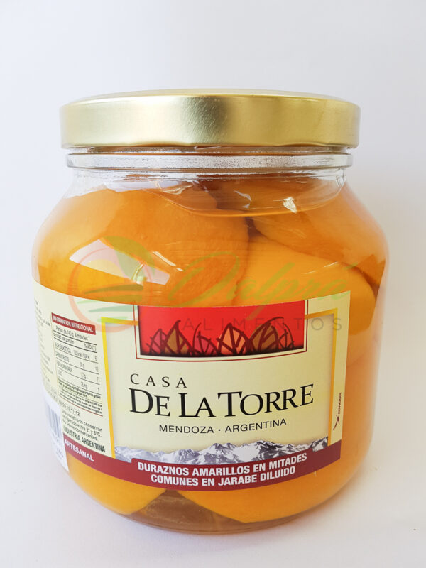 DURAZNO EN ALMIBAR en Frasco de 1,4 Kg